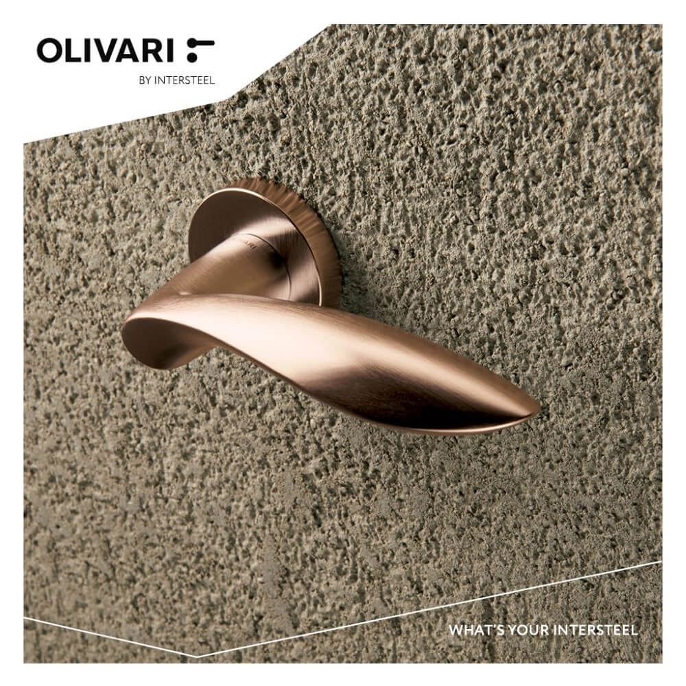 Design door handle Onda Matte copper Olivari 8714186478127