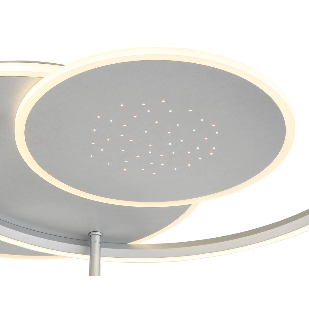 Modern ceiling lamp Johnson silver grey 80.7cm Globo 9007371583553