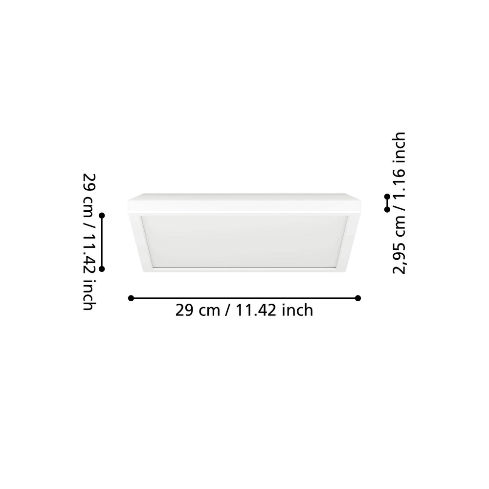 Smart bathroom lamp Rovito-Z Square - White - 29x29cm Eglo 9008606329809