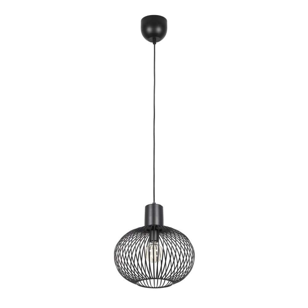 Wire pendant lamp Gila Ø 33cm - black Trio 4017807617535