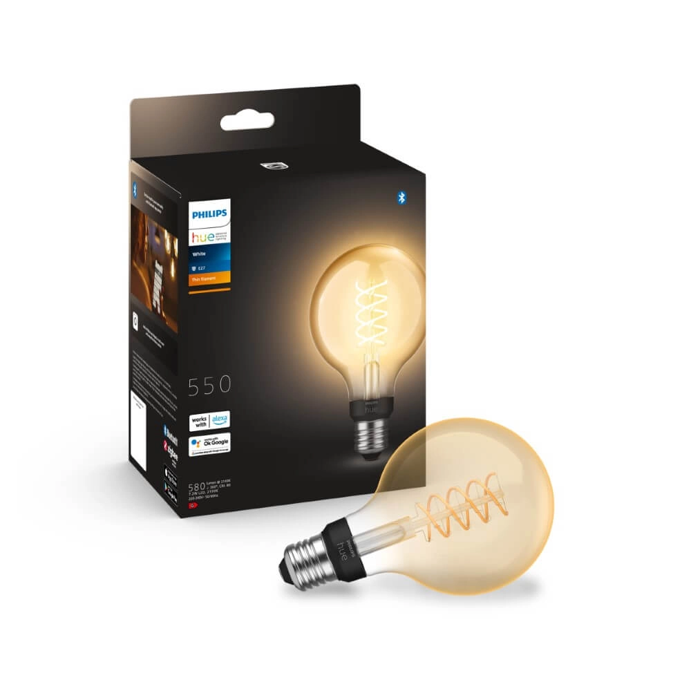Hue - E27 - 7W - White Globe - G93 Philips 8719514343009