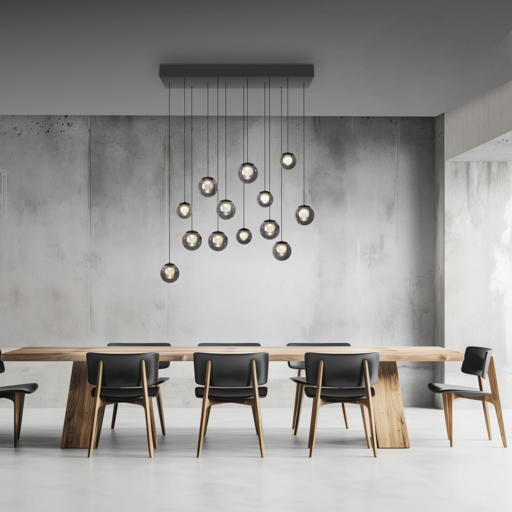 13-light pendant lamp Pure Popup mystic grey Paul Neuhaus 4012248398302