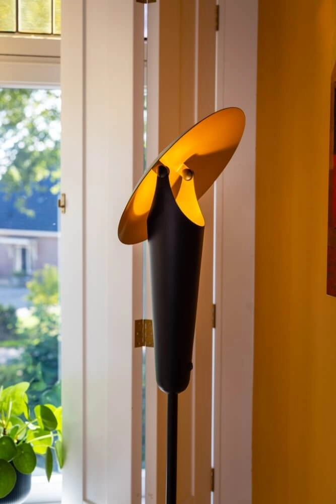 Modern floor lamp The Britt black with gold ETH 8720195304449