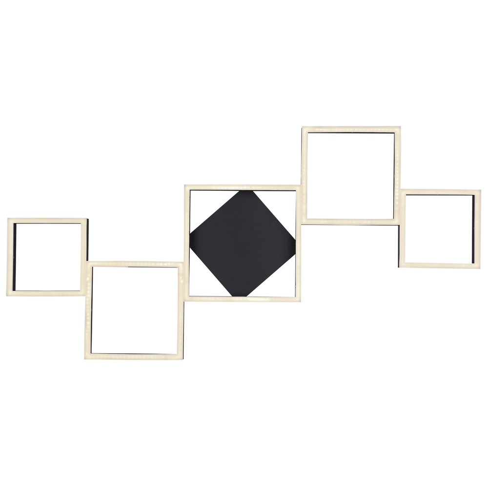 Modern ceiling lamp Kurio squares black Globo 9007371411788