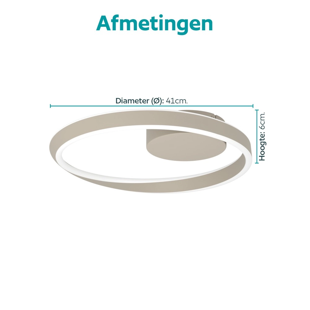 Design ceiling lamp Camerota sand brown