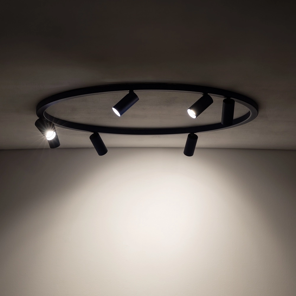 Circle surface-mounted spotlights Fourty 7x GU10 - dark blue Lyora 5903139119474