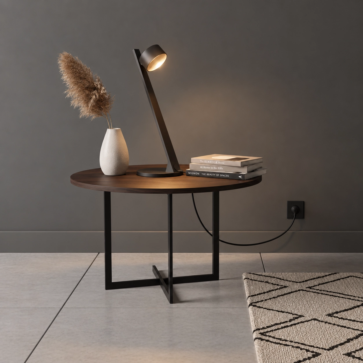 Modern table lamp Omega black