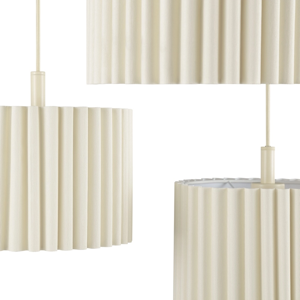 Japandi pendant lamp Velin Ø 61cm sand brown