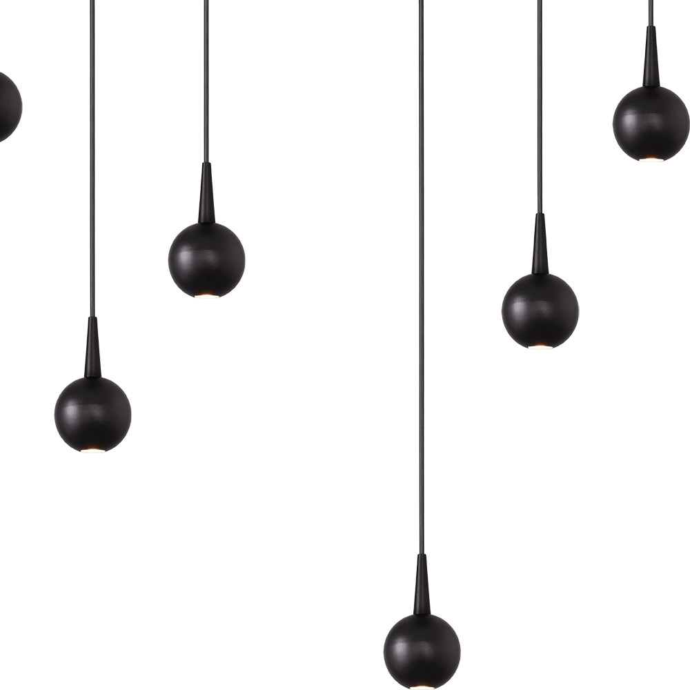 9-light pendant lamp Talana black Ø 50cm DTW Masterlight 8718121352329