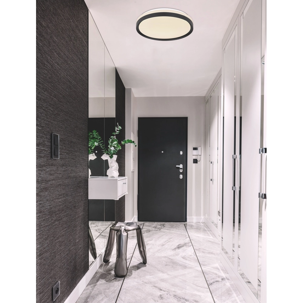 Ceiling light Sonny black with white Ø 39cm Globo 9007371424832