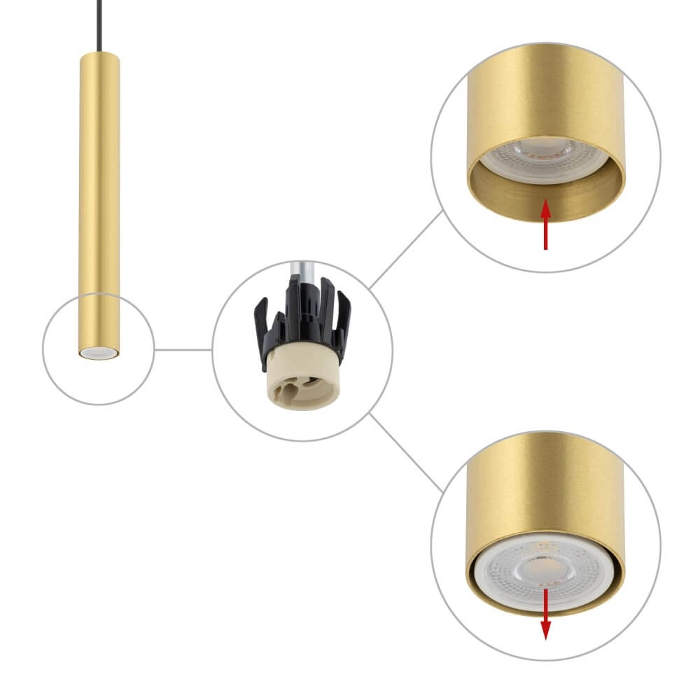 Narrow pendulum Fourty M gold Lyora 5903139107723