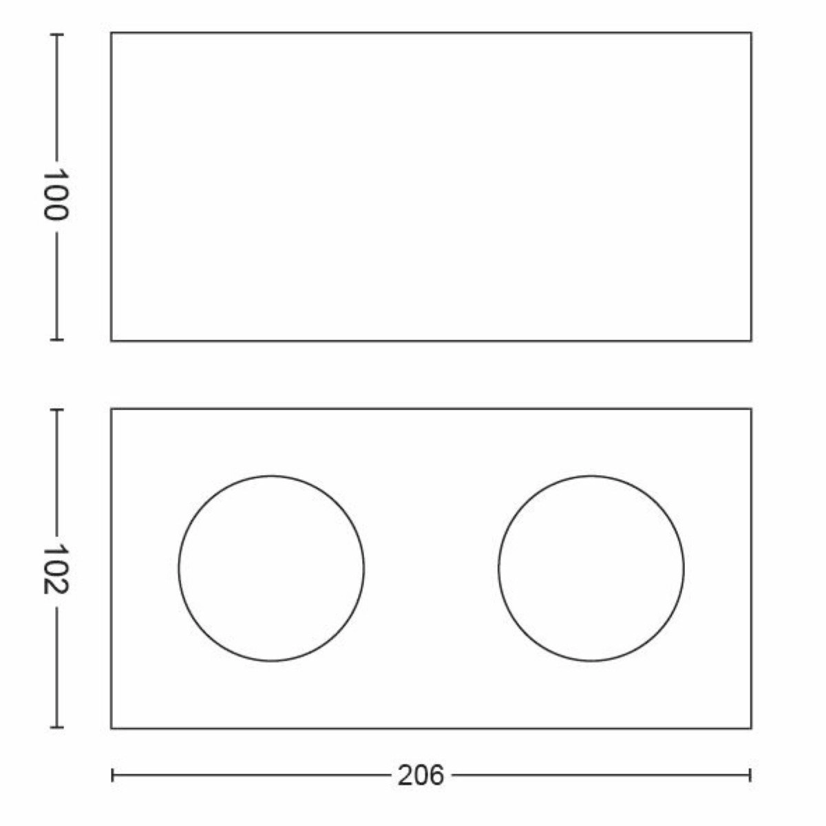 Lamp Box 2-light white Philips 8718696164525