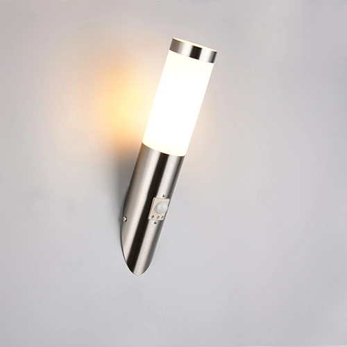 Nickel wall lamp Trioto with sensor