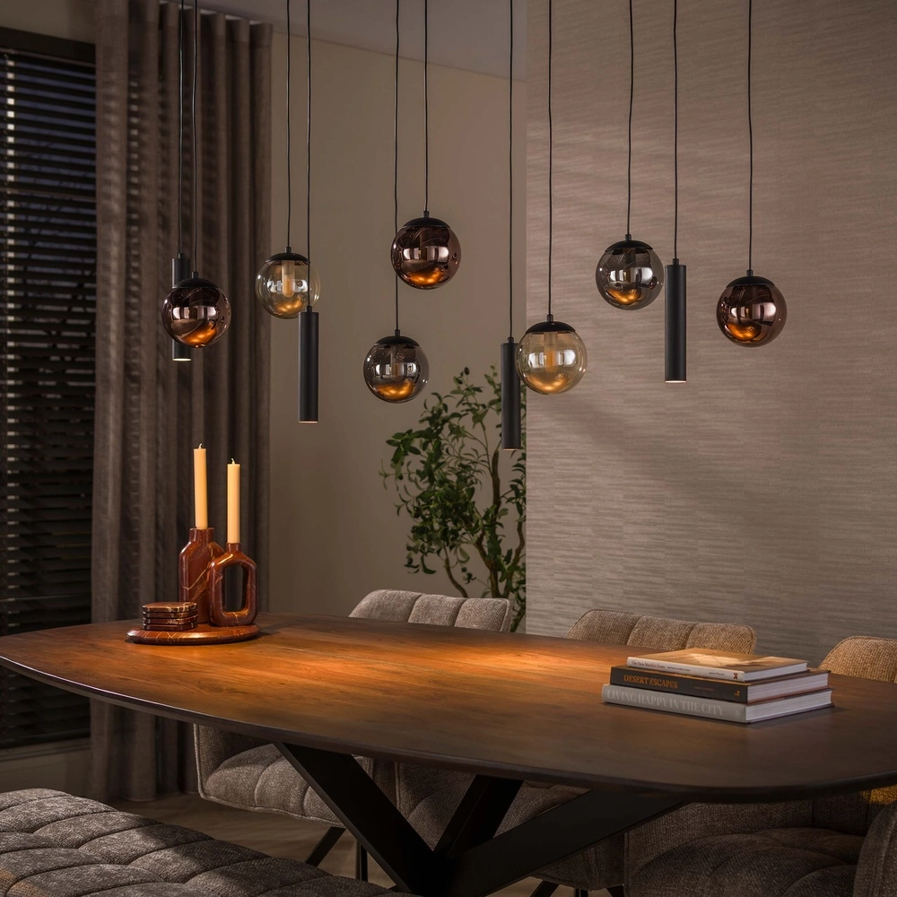 Hanglamp design Orb zwart 11-lichts Lyora 8716803514966