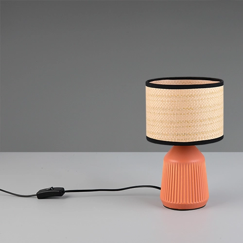 Table lamp Formentera Ø 16cm terracotta Trio 4017807692082