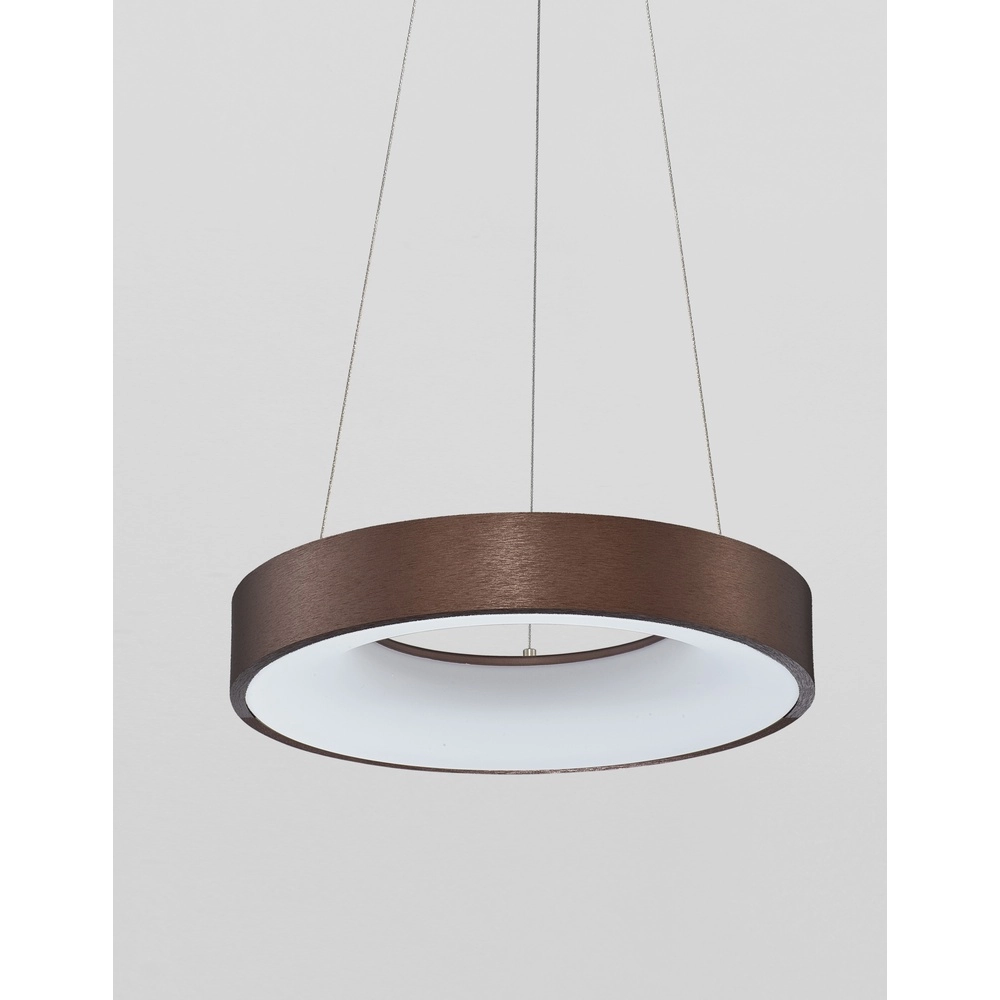 Pendant lamp Rando Thin coffee brown Ø 38cm Lyora 5212017420176