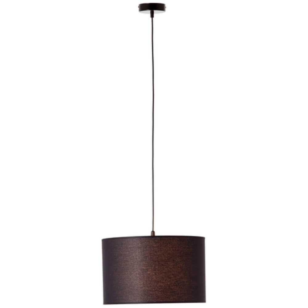 Fabric hanging lamp Esher Ø 38cm black Brilliant 4004353405501