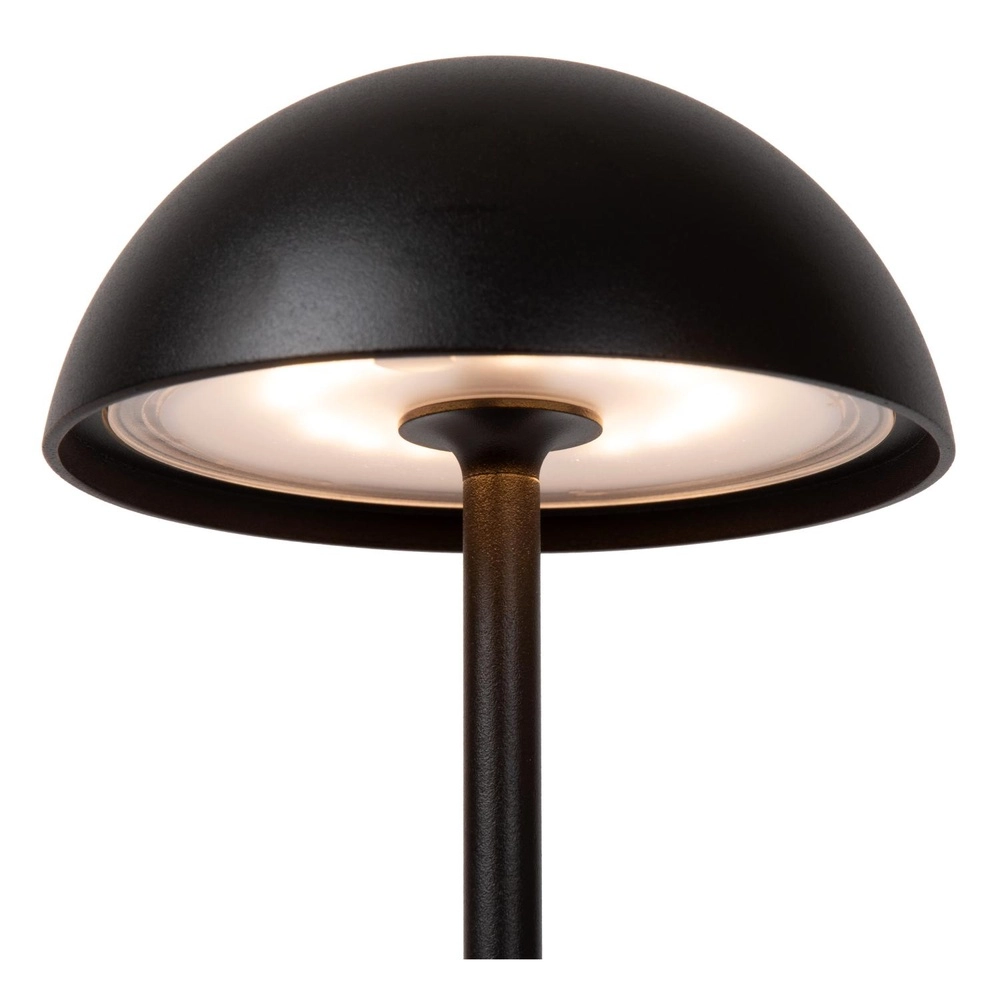 Rechargeable table lamp Joy IP54 black Lucide 5411212151940