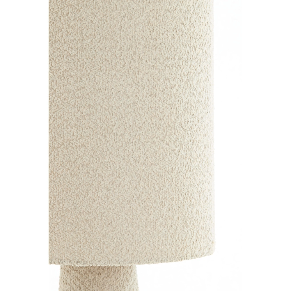 Floor lamp Micky Ø 38cm - bouclé - sand Light & Living 8717807761158