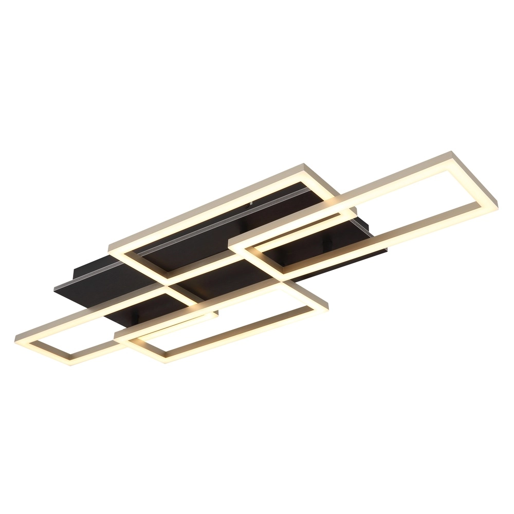 Design ceiling lamp Jeffry black with sand brown Globo 9007371522835