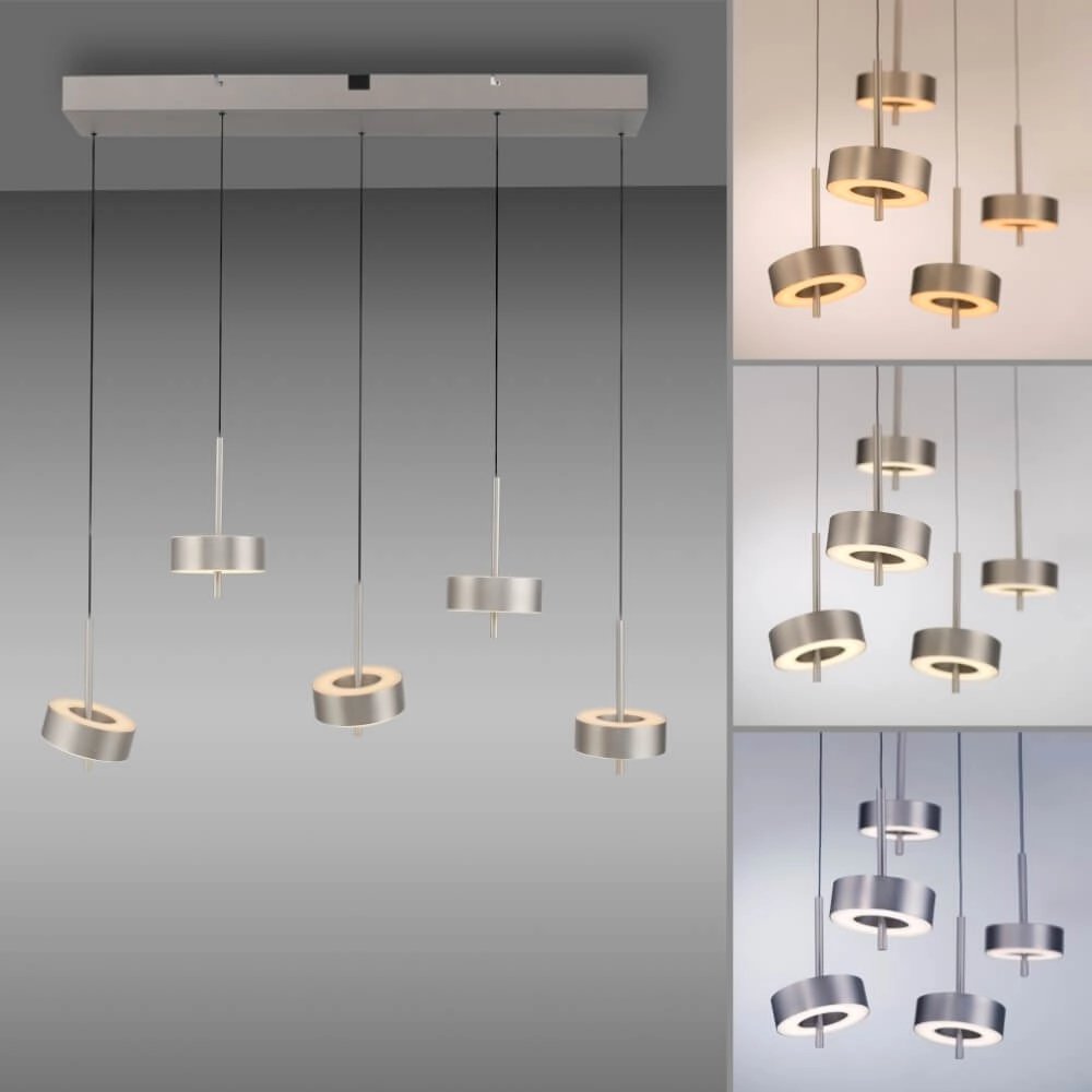 5-light pendant lamp Q-Rotate Aluminum Modern Paul Neuhaus 4012248383186