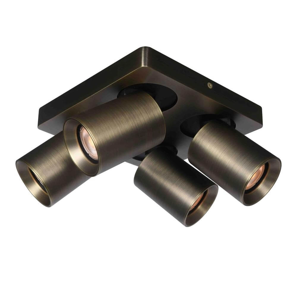 Ceiling lamp Megano 4-light antique bronze