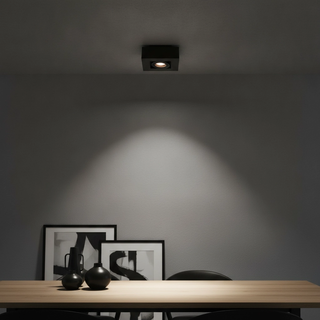 Black ceiling spotlight Bosco