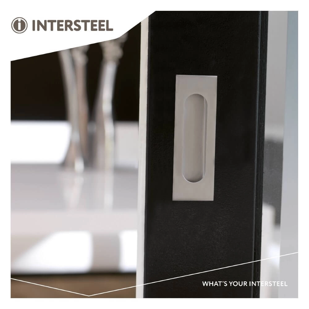 Sliding door handle straight Alvro 17x5cm stainless steel Intersteel 8714186167731