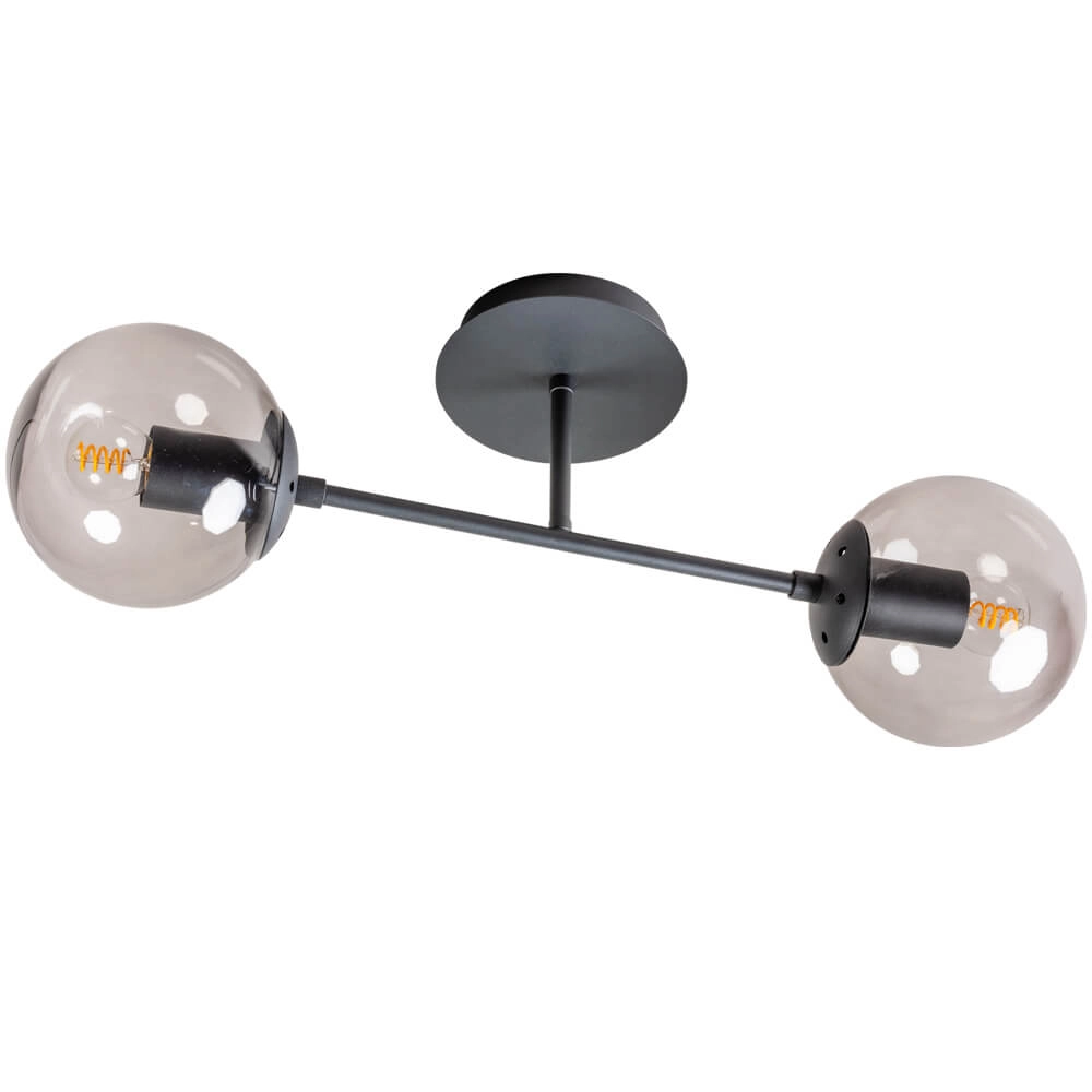 Glass ceiling lamp Davina 2-light