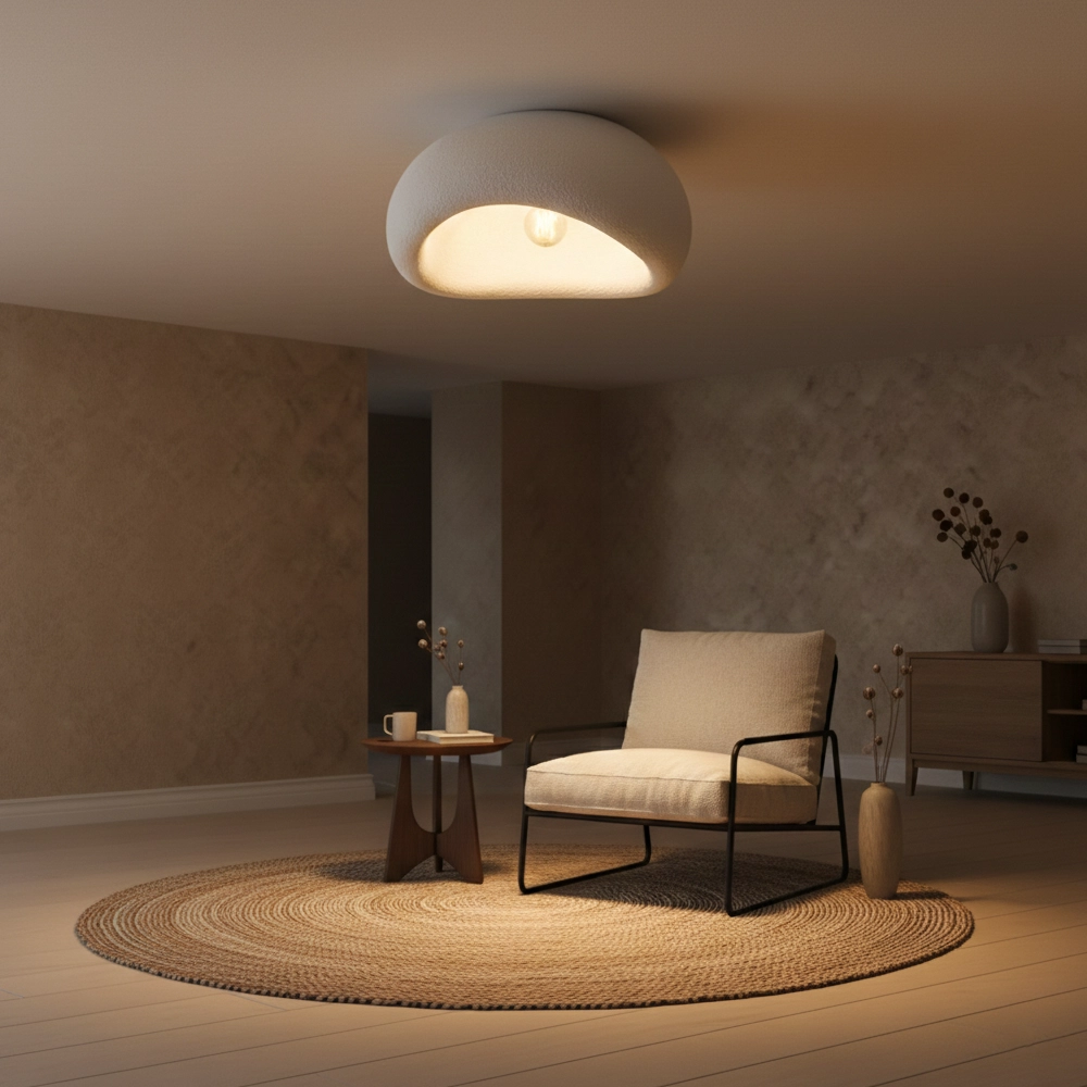 Natural ceiling lamp Aere white 60cm