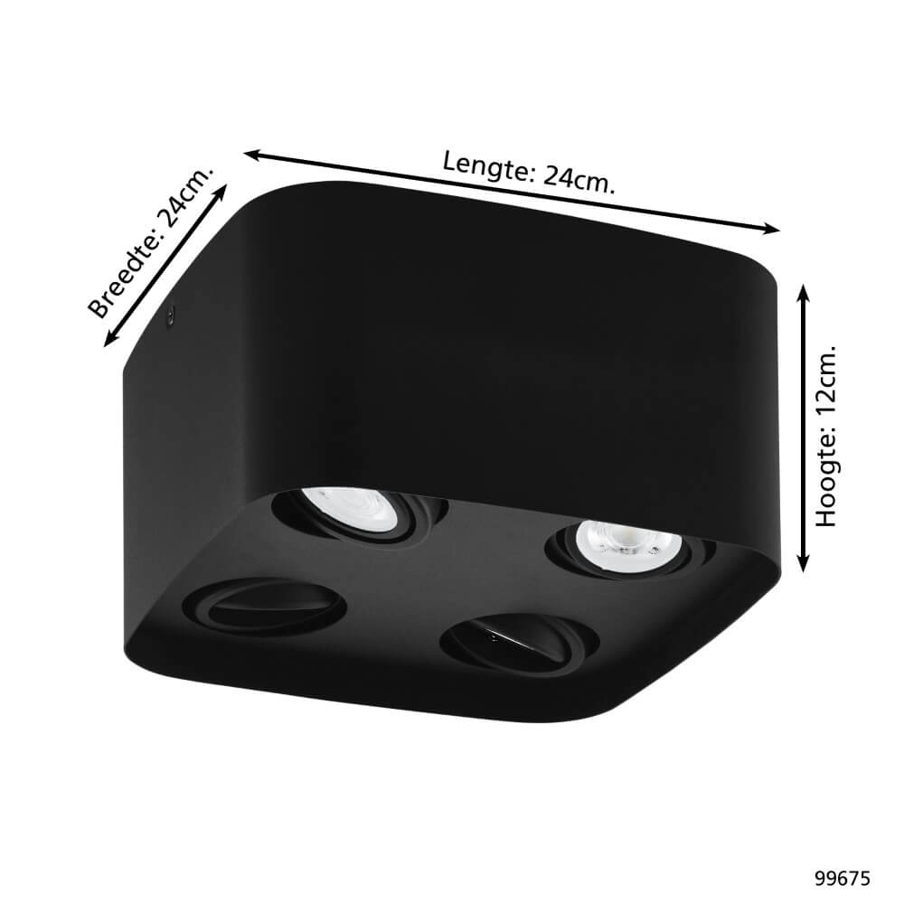 Surface-mounted spot Zigbee Caminales-Z 4-light black Eglo 9002759996758