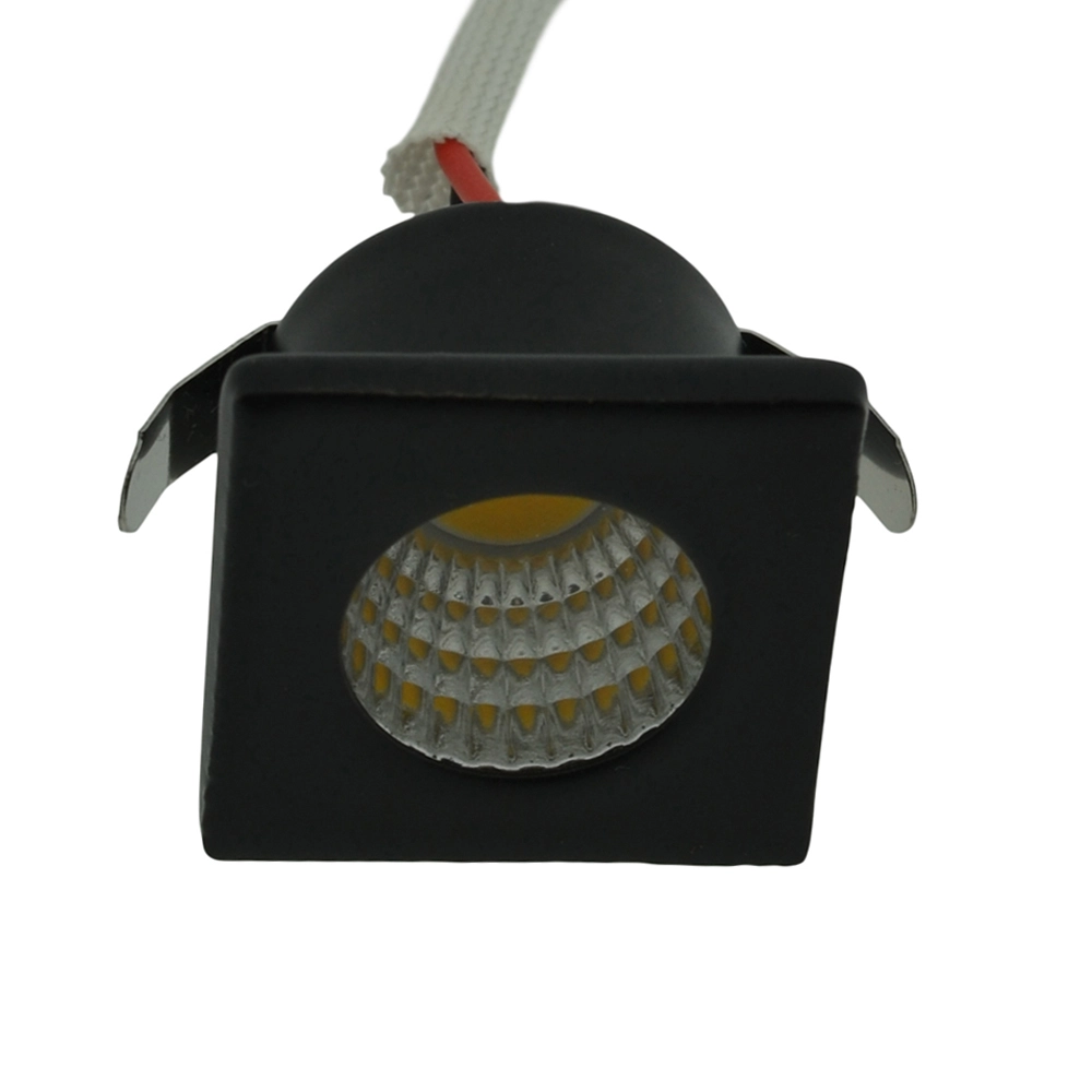 Square recessed spotlight Forte Mini black