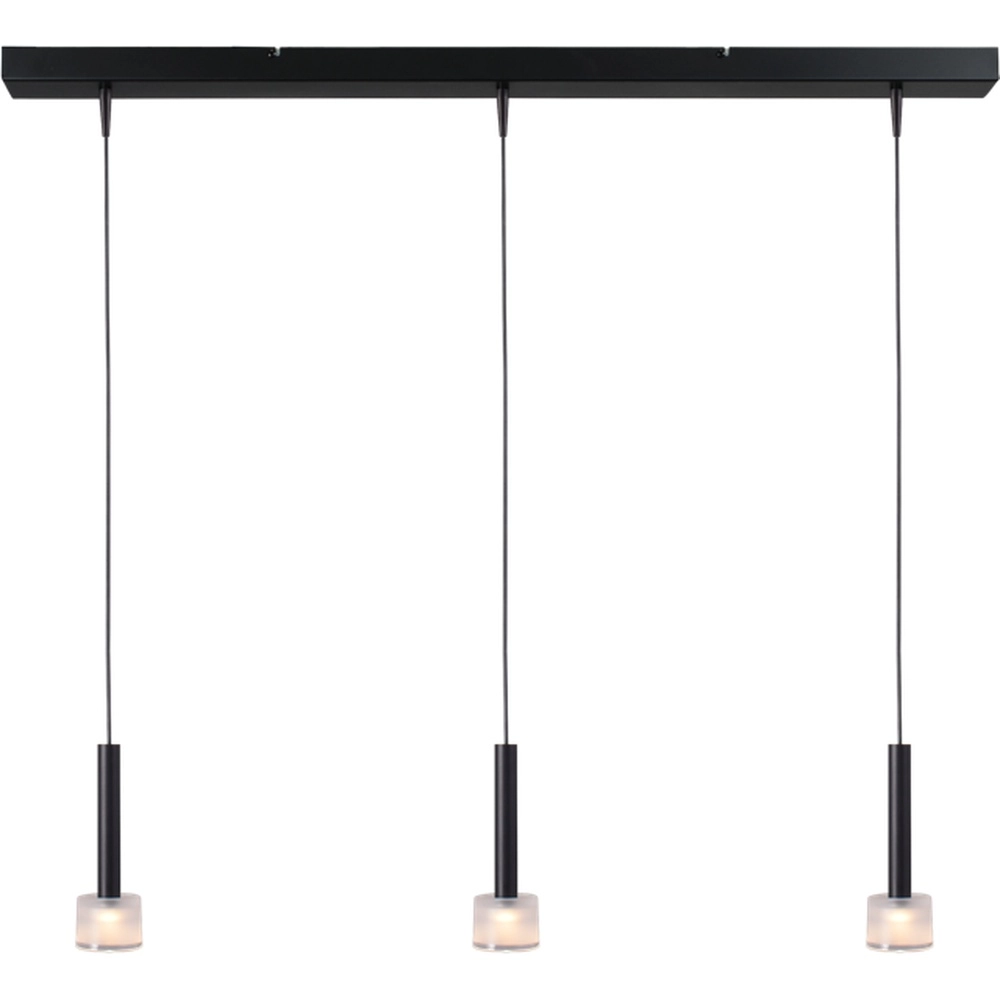 3-light pendant lamp Fabro LED - Black