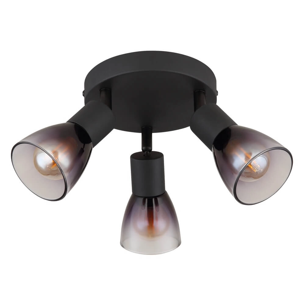 Black ceiling lamp Satella 3-light Globo 9007371452927