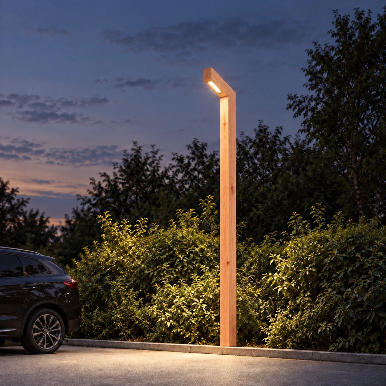 Wooden street lamp Stelle Douglas - 3M - PH08 - 3000K