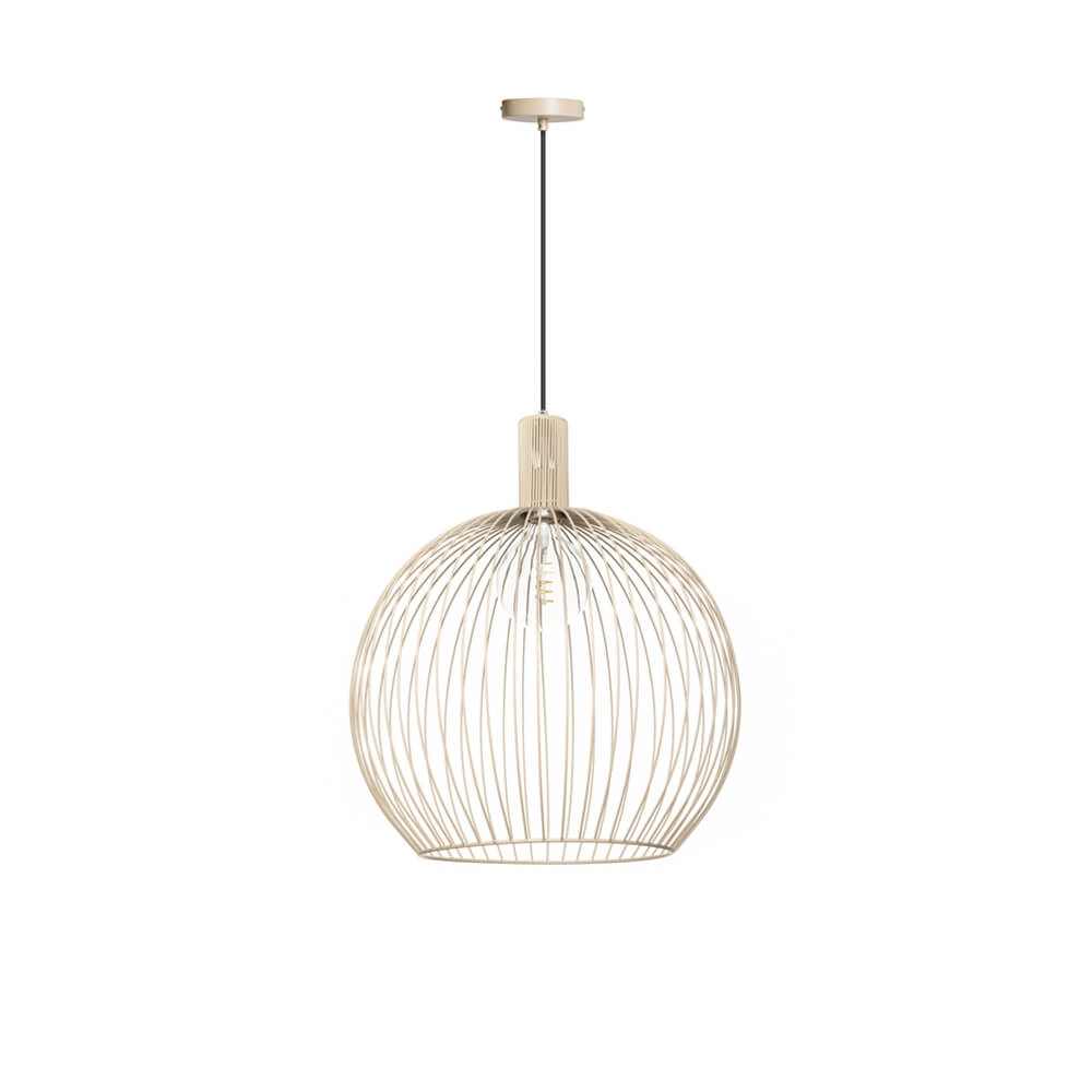 Sand-colored pendant lamp Wire Sand Ø 50cm