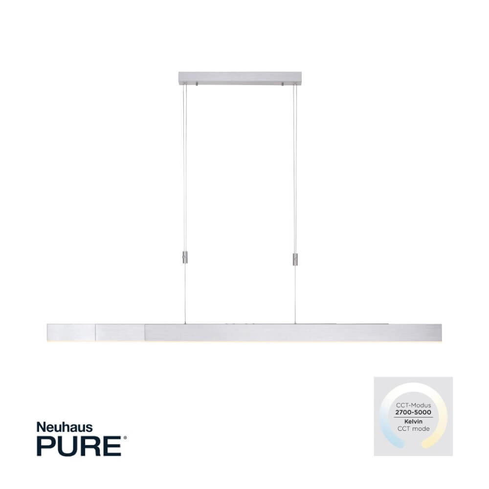 LED hanging lamp Pure-Moto brushed metal Paul Neuhaus 4012248363775