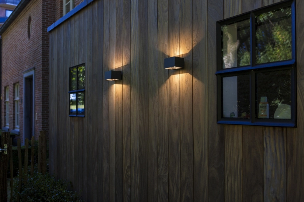 Sleek wall lamp Gemini Gray with sensor Lutec 6939412018171