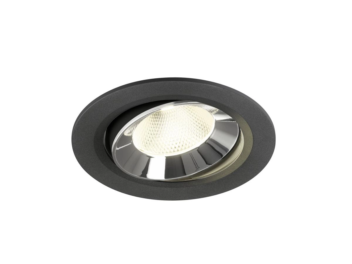 Recessed spotlight Numinos Move L black/chrome 4000K - 20deg