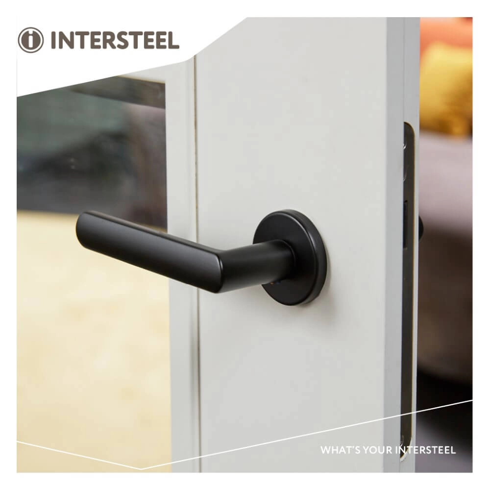 Modern door handle Sora black Intersteel 8714186550878