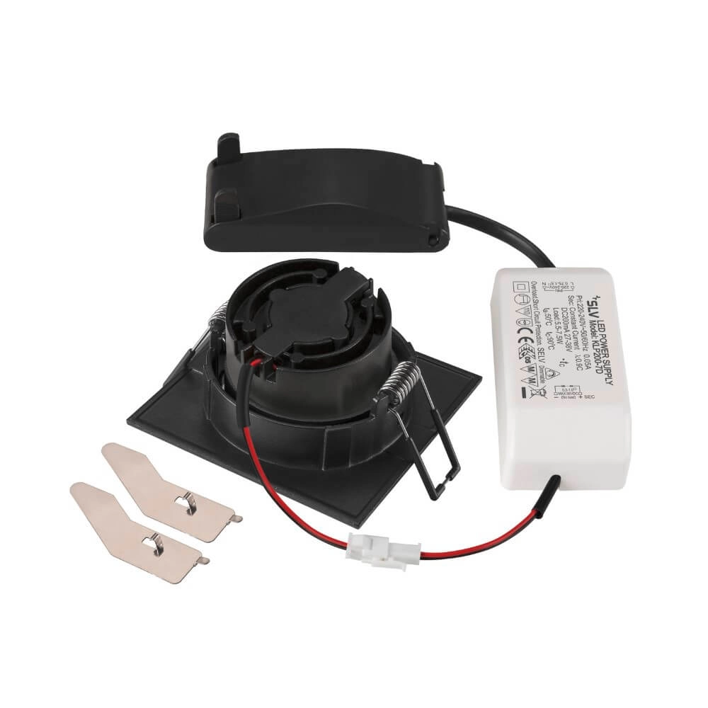 Square led spot New Tria 68 black - 3000K - 750lm - 60g SLV 4024163277679