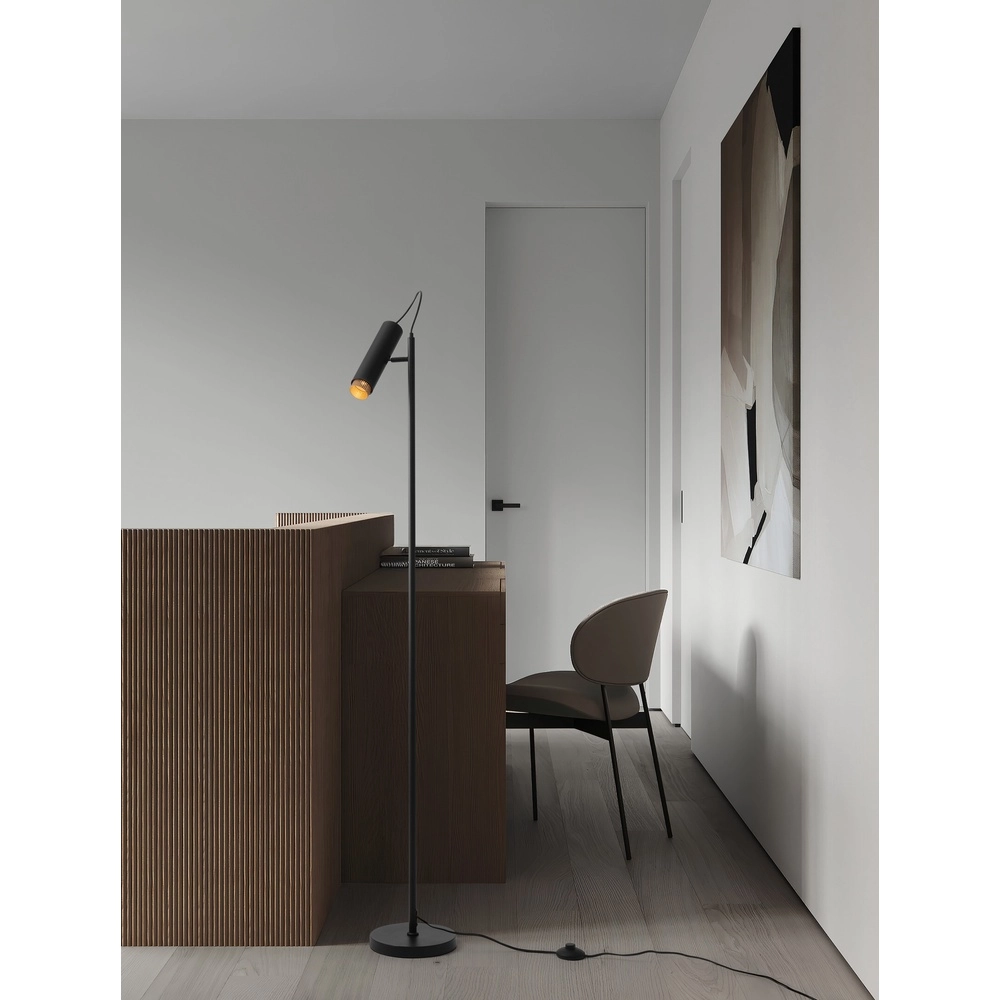 Reading lamp Nessi black with gold Lyora 5212017475220