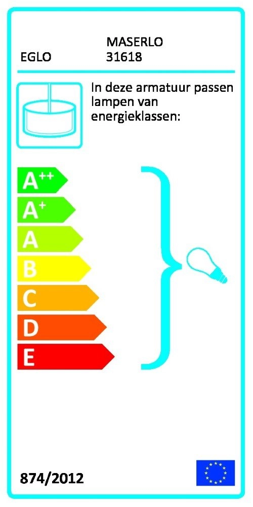 Pendant lamp Maserlo 100cm Eglo 9002759316181
