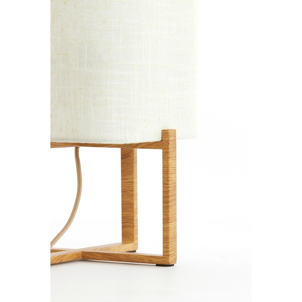 Table lamp Wyn 50.5cm - cream rope with wood look Light & Living 8717807792572