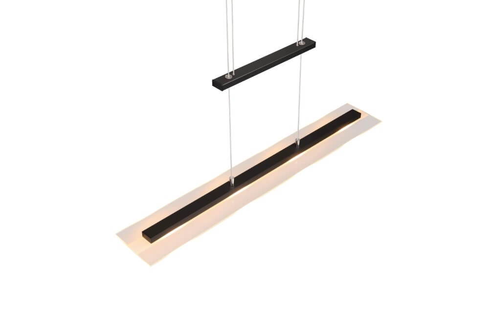 Glass pendant lamp Milos black Trio 4017807588286