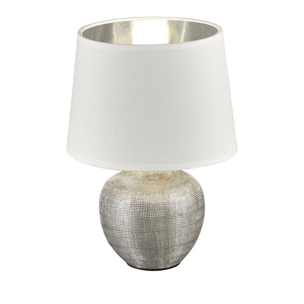 Table lamp Luxor 26cm silver with white