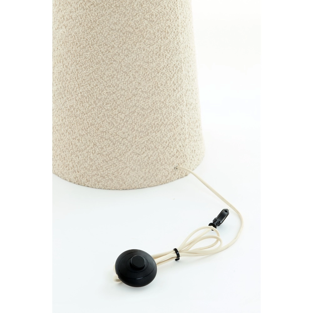 Floor lamp Micky Ø 38cm - bouclé - sand Light & Living 8717807761158