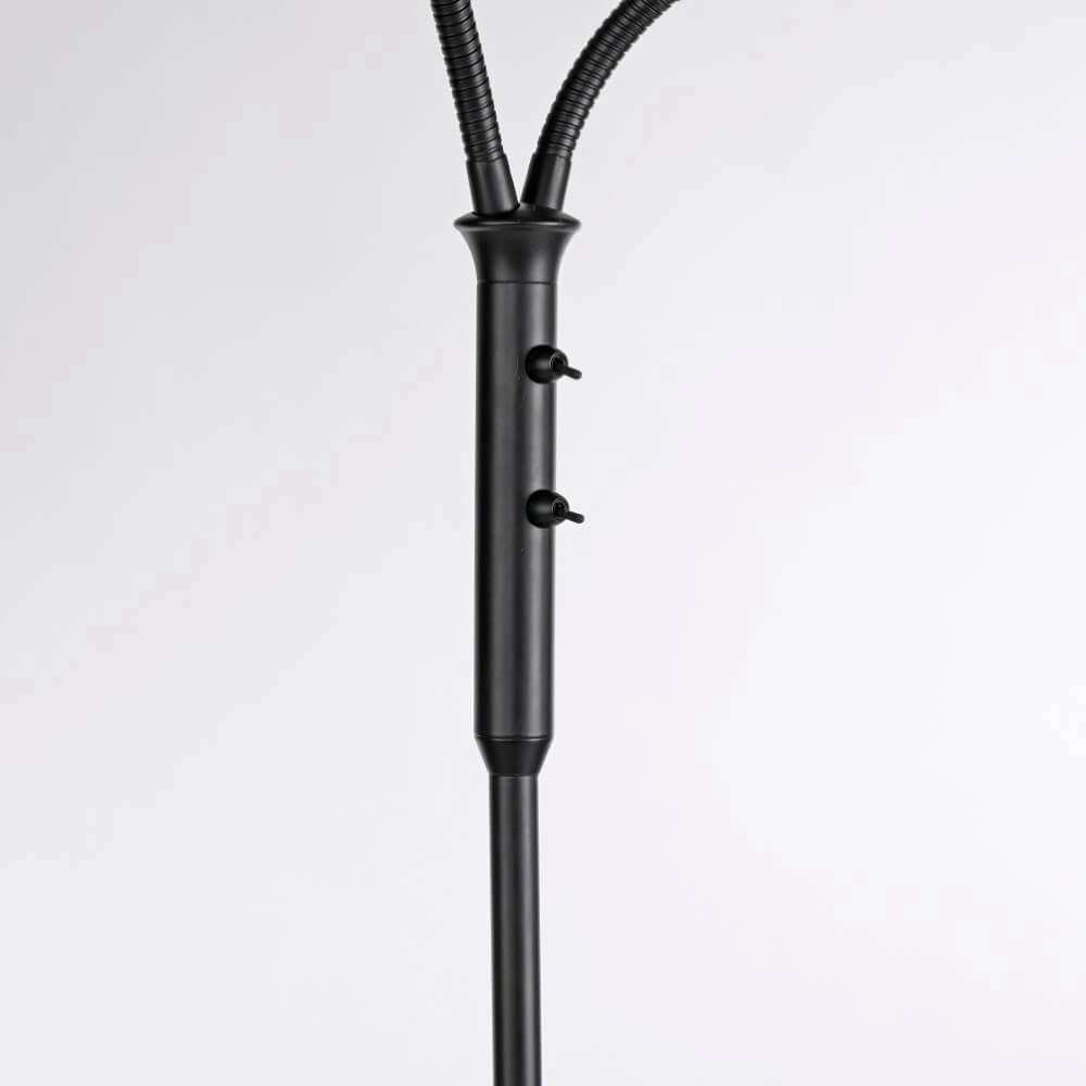 Black floor lamp Loki 2-light Just Light 4043689000837