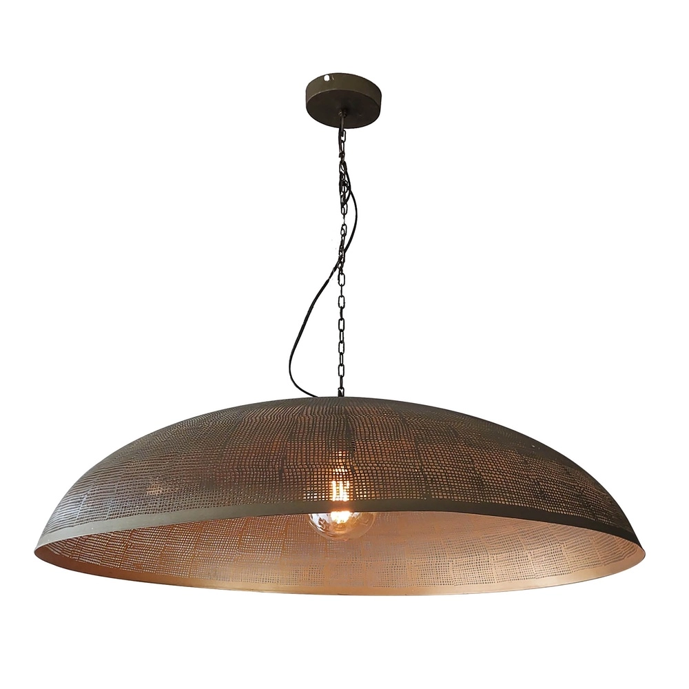 Metal mesh pendant light Cosmic Ø 92cm - copper bronze Lyora 8716803511071
