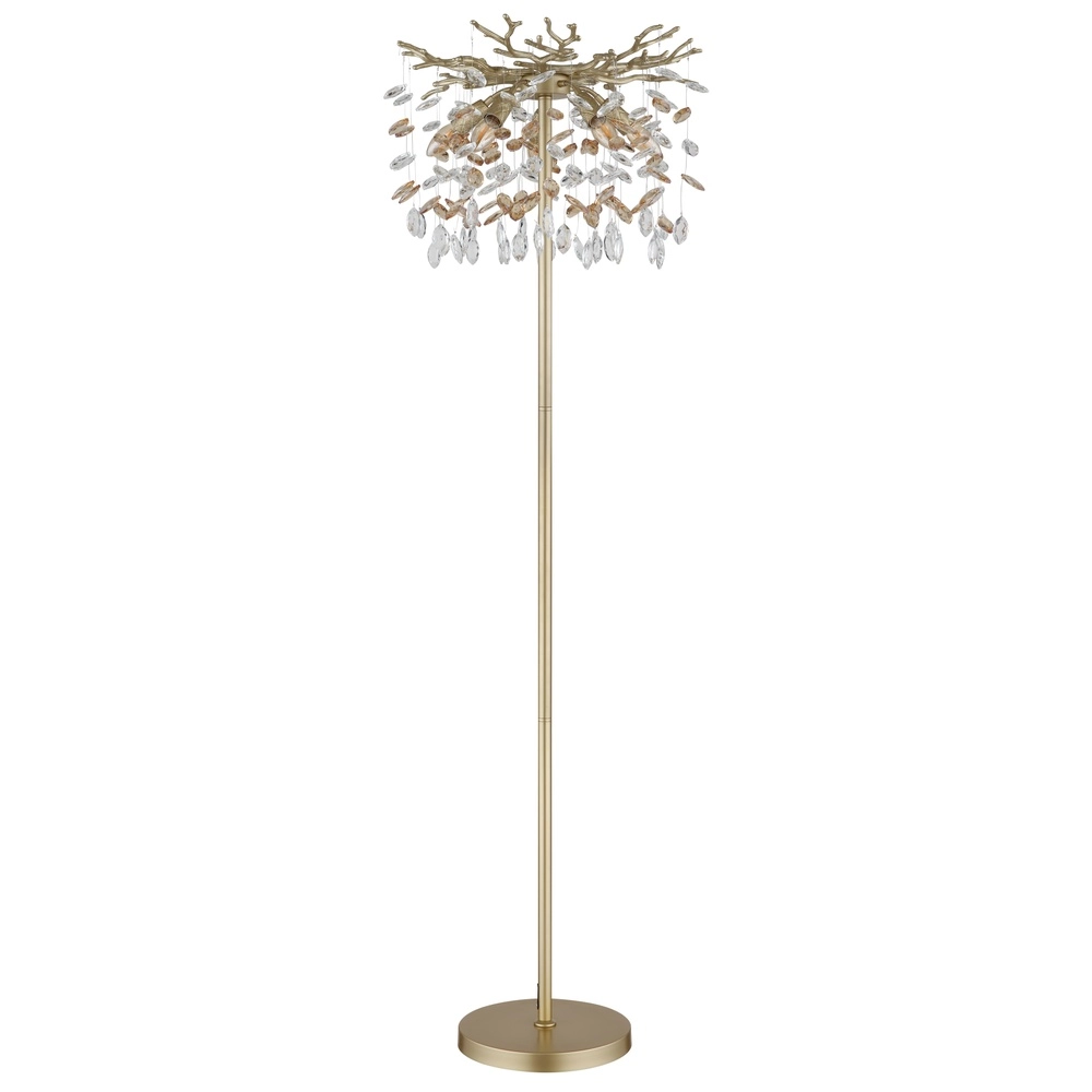 Floor lamp Queena gold Ø 46cm Globo 9007371533688